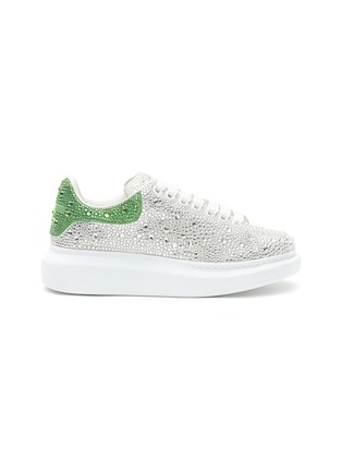 Main View - Click To Enlarge - ALEXANDER MCQUEEN - Strass Embellished Leather Oversized Sneakers