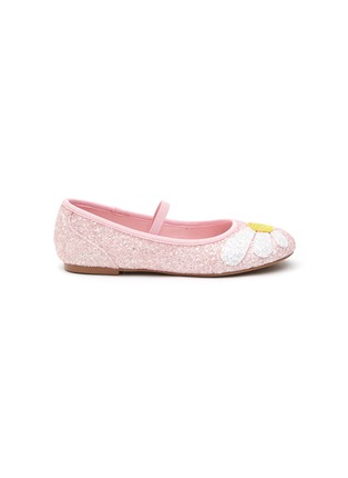 Main View - Click To Enlarge - WINK - ‘SYRUP’ GLITTER FLOWER BALLERINA SHOES