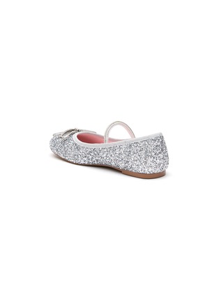 Detail View - Click To Enlarge - WINK - ‘MAPLE’ GLITTER CRYSTAL KNOT BALLERINA SHOES