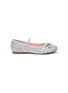 WINK - ‘MAPLE’ GLITTER CRYSTAL KNOT BALLERINA SHOES