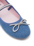 Detail View - Click To Enlarge - WINK - ‘MAPLE’ CRYSTAL KNOT DENIM BALLERINA SHOES