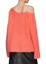 Back View - Click To Enlarge - CRUSH COLLECTION - OFF SHOULDER SPARKLING STRAP CASHMERE SWEATER