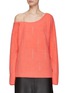 Main View - Click To Enlarge - CRUSH COLLECTION - OFF SHOULDER SPARKLING STRAP CASHMERE SWEATER