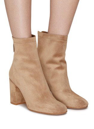 Figure View - Click To Enlarge - GIANVITO ROSSI - SUEDE ANKLE BOOTS