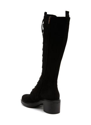  - GIANVITO ROSSI - ‘Foster’ Suede Lace Up Tall Boots