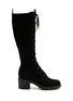 Main View - Click To Enlarge - GIANVITO ROSSI - ‘Foster’ Suede Lace Up Tall Boots