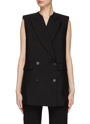 Main View - Click To Enlarge - ALEXANDER MCQUEEN - Wool Sleeveless Boxy Double-Breasted Vest