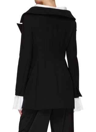 Back View - Click To Enlarge - A.W.A.K.E. MODE - Detachable Cuffs And Collar Off Shoulder Blazer