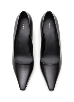 Detail View - Click To Enlarge - THE ROW - SQUARE TOE SMOOTH CALFSKIN LEATHER PUMPS