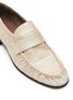 THE ROW - ALMOND TOE FLAT EEL SKIN LEATHER LOAFERS
