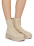 Figure View - Click To Enlarge - THE ROW - Grained Leather Zipped Platform Boots
