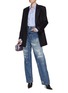 Figure View - Click To Enlarge - EYTYS - ‘MERCURY’ DISTRESS DETAIL PATCHWORK WORKWEAR JEANS