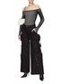 Figure View - Click To Enlarge - EYTYS - ‘REED’ OFF THE SHOULDER LONG SLEEVE RIBBED KNIT TOP