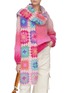 Figure View - Click To Enlarge - ROSE CARMINE - NEW RAINBOW PATCHWORK SCARF