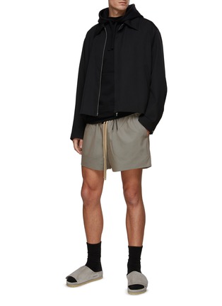 Figure View - Click To Enlarge - FEAR OF GOD - ‘Eternal’ Logo Tag Drawstring Shorts