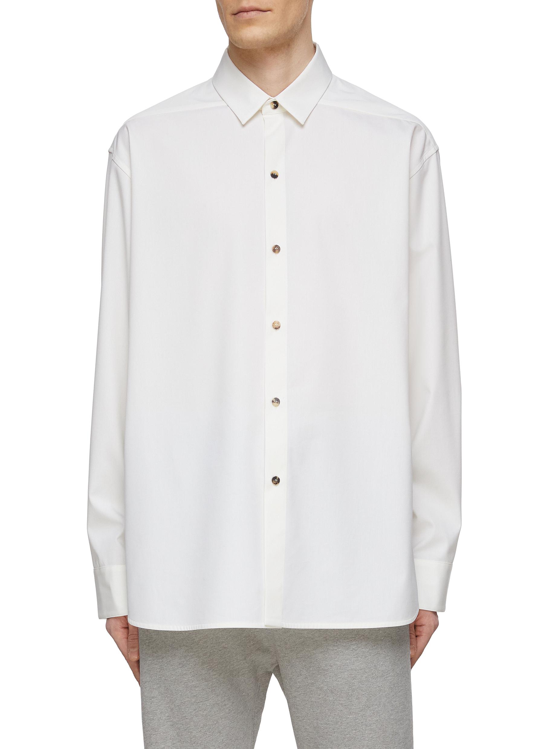 ‘Eternal' Button Front Cotton Blend Shirt