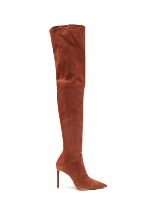 Main View - Click To Enlarge - STUART WEITZMAN - ‘ULTRASTUART’ SUEDE THIGH HIGH BOOTS