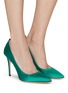 Figure View - Click To Enlarge - SJP BY SARAH JESSICA PARKER - ‘Fawn’ 100 Satin Point Toe Pumps
