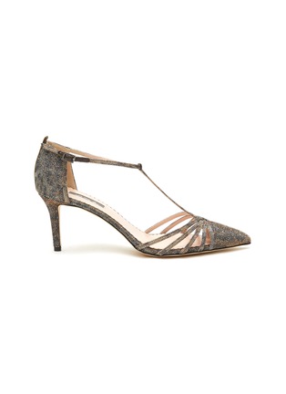 Main View - Click To Enlarge - SJP BY SARAH JESSICA PARKER - ‘Carrie’ 70 Glittered Leopard Pattern T-Bar Point Toe Pumps