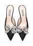 Detail View - Click To Enlarge - SJP BY SARAH JESSICA PARKER - ‘Paley’ 70 Crystal-Embellished Bow Glittered Mesh Heeled Mules