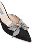 Detail View - Click To Enlarge - SJP BY SARAH JESSICA PARKER - ‘Paley’ 70 Crystal-Embellished Bow Glittered Mesh Heeled Mules