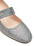 Detail View - Click To Enlarge - SJP BY SARAH JESSICA PARKER - ‘Tartt’ 50 Buckled Strap Glittered Mesh Mary Jane Heels