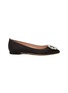 Main View - Click To Enlarge - SJP BY SARAH JESSICA PARKER - ‘Sonnet’ Crystal-Embellished Buckle Satin Point Toe Flats