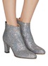 Figure View - Click To Enlarge - SJP BY SARAH JESSICA PARKER - ‘Minnie’ 75 Glittered Mesh Ankle Boots