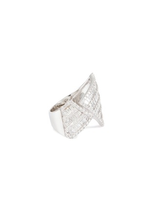 Main View - Click To Enlarge - KAVANT & SHARART - ‘Origami’ Diamond 18K White Gold Asymmetry Ring