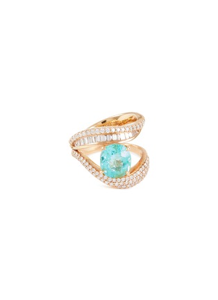 Main View - Click To Enlarge - KAVANT & SHARART - ‘Talay’ Diamond Paraiba Tourmaline 18K Rose Gold Ring