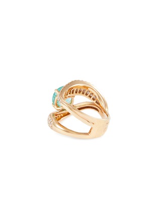 Figure View - Click To Enlarge - KAVANT & SHARART - ‘Talay’ Diamond Paraiba Tourmaline 18K Rose Gold Ring