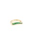 KAVANT & SHARART - ‘Talay’ Baguette Cut Tsavorite 18K Gold Wave Ring