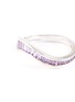 KAVANT & SHARART - ‘Talay’ Baguette Cut Purple Sapphire 18K White Gold Wave Ring