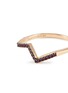 Detail View - Click To Enlarge - KAVANT & SHARART - ‘Origami Ziggy’ Micro Ruby 18K Rose Gold Ring