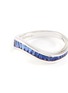 Detail View - Click To Enlarge - KAVANT & SHARART - ‘Talay’ Baguette Cut Sapphire 18K White Gold Wave Ring