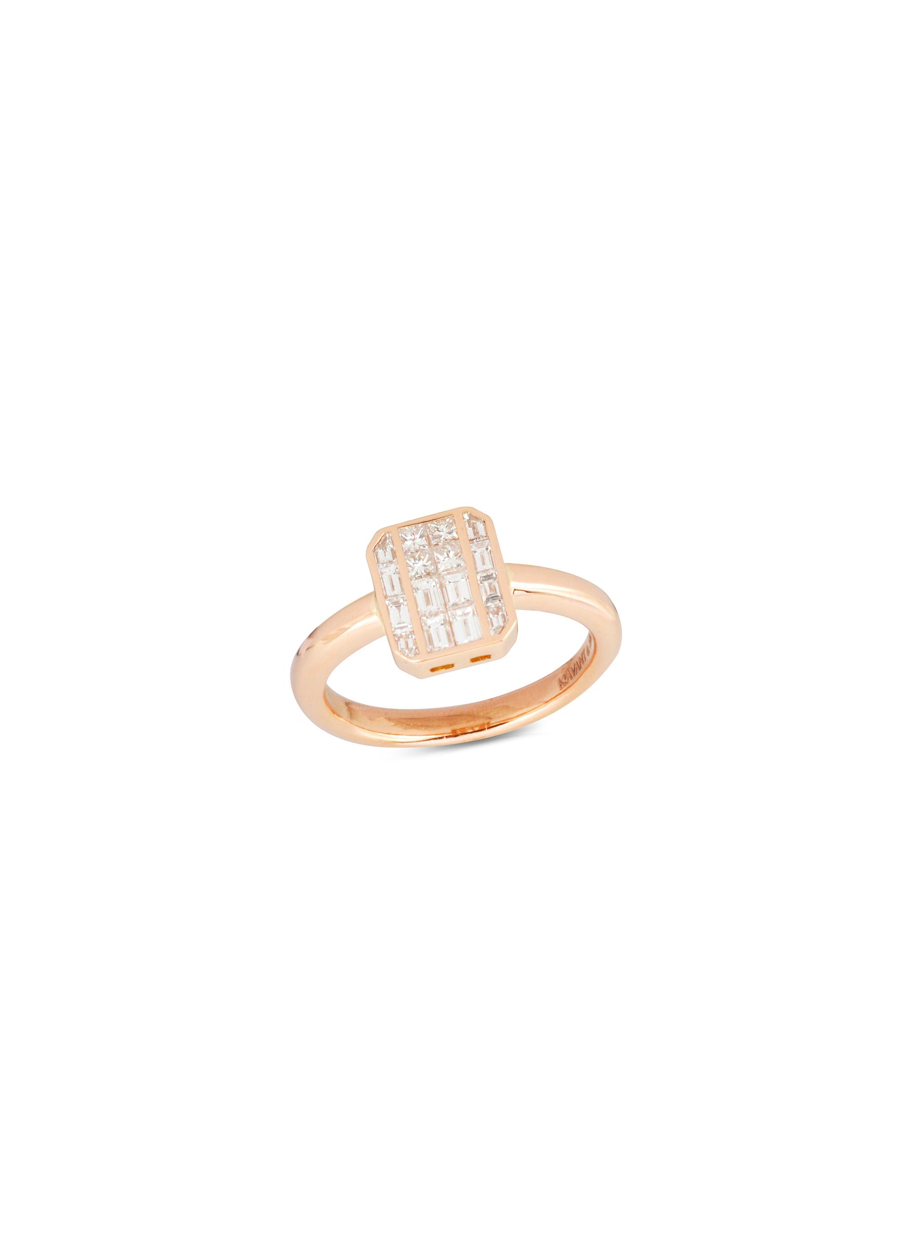 KAVANT & SHARART ‘GeoArt' Diamond 18K Rose Gold Ring