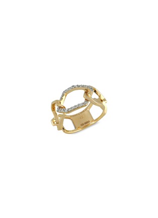 Main View - Click To Enlarge - KAVANT & SHARART - ‘Origami’ Diamond 18K Gold Chain Ring