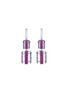 Main View - Click To Enlarge - KAVANT & SHARART - ‘GeoArt’ Diamond Pink And Purple Sapphire 18K White Gold Drop Earrings