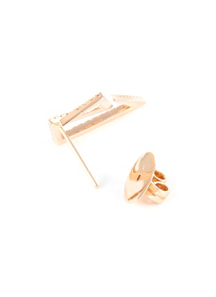 Detail View - Click To Enlarge - KAVANT & SHARART - ‘Origami’ Diamond 18K Rose Gold Earrings