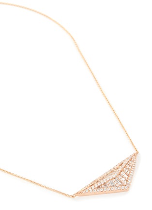Detail View - Click To Enlarge - KAVANT & SHARART - ‘Origami’ Diamond 18K Rose Gold Necklace