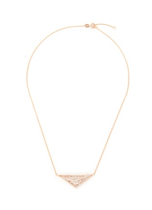 Main View - Click To Enlarge - KAVANT & SHARART - ‘Origami’ Diamond 18K Rose Gold Necklace