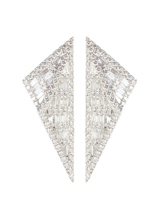 Main View - Click To Enlarge - KAVANT & SHARART - ‘Origami’ Diamond 18K White Gold Earrings
