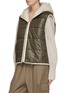 Detail View - Click To Enlarge - YVES SALOMON - REVERSIBLE HOODED GILET