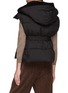 Back View - Click To Enlarge - YVES SALOMON - SHEARLING COLLAR ZIP PRESS-STUD FASTENING TECHNICAL FABRIC QUILTED GILET