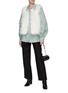 Figure View - Click To Enlarge - YVES SALOMON - MARABOU FEATHER HOOK-AND-EYE FASTENING GILET
