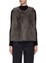 Main View - Click To Enlarge - KARL DONOGHUE - Side Slit Shearling Trapezium Gilet