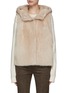 Main View - Click To Enlarge - KARL DONOGHUE - Hooded Shearling Snap Buttoned Gilet