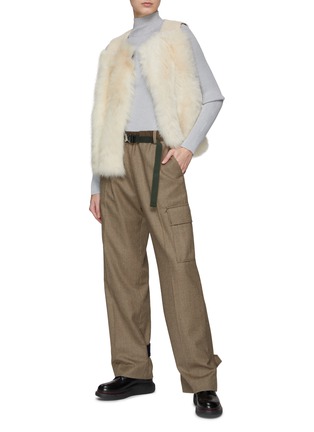 Figure View - Click To Enlarge - KARL DONOGHUE - REVERSIBLE DESIGN TOSCANA PIN CURL SHEARLING GILET