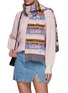 Figure View - Click To Enlarge - GANNI - LOGO JACQUARD WOOL BLEND KNIT SCARF