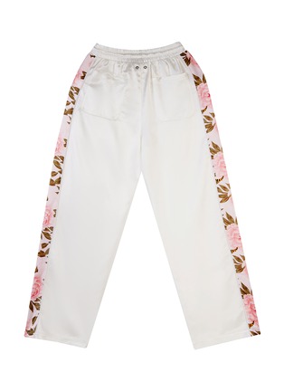 Figure View - Click To Enlarge - TEAM WANG DESIGN - Peony Print Side Stripe Zip Pocket Tracksuit Bottoms